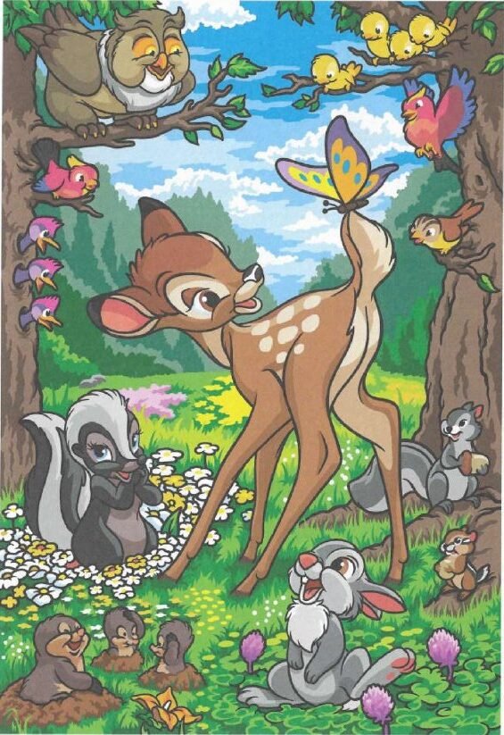 Bambi & Panpan & Fleur & Maître Hibou