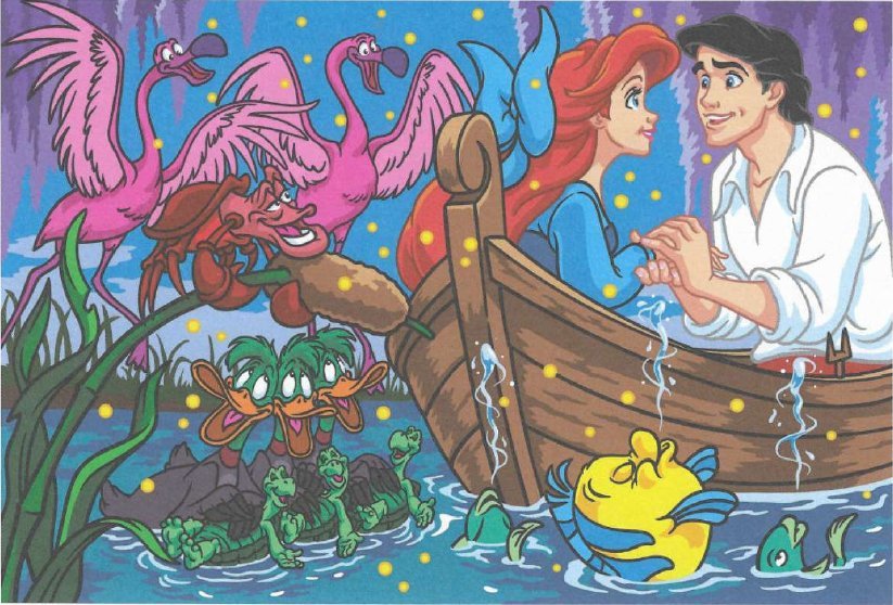 Ariel & Flamants roses & Grenouilles & Prince Eric & Sébastien & Polochon